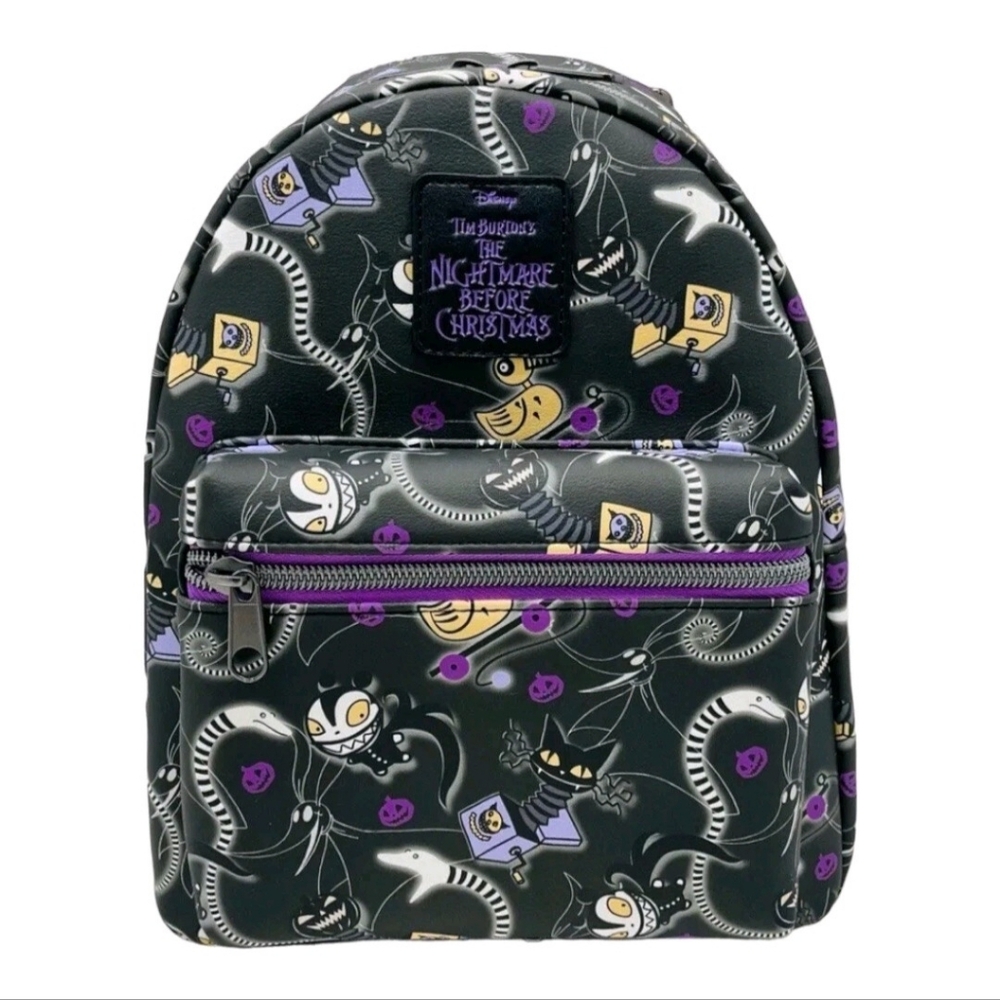Disney Nightmare Before Christmas Black and Purple Backpack